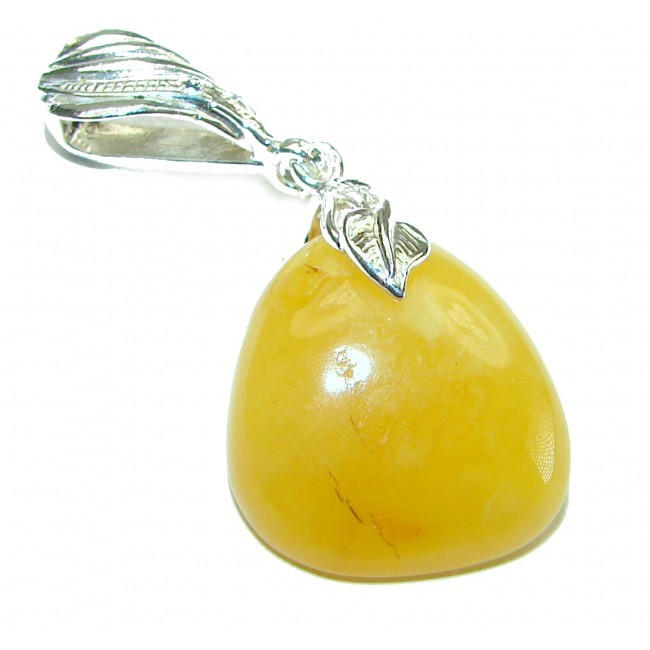 Butterscotch Baltic Amber .925 Sterling Silver handmade Pendant