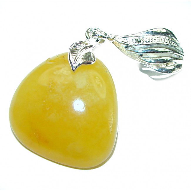 Butterscotch Baltic Amber .925 Sterling Silver handmade Pendant