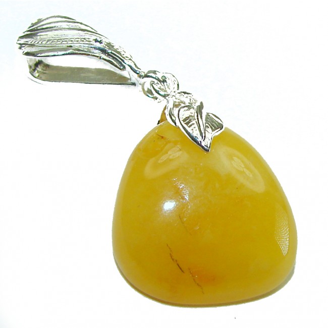 Butterscotch Baltic Amber .925 Sterling Silver handmade Pendant