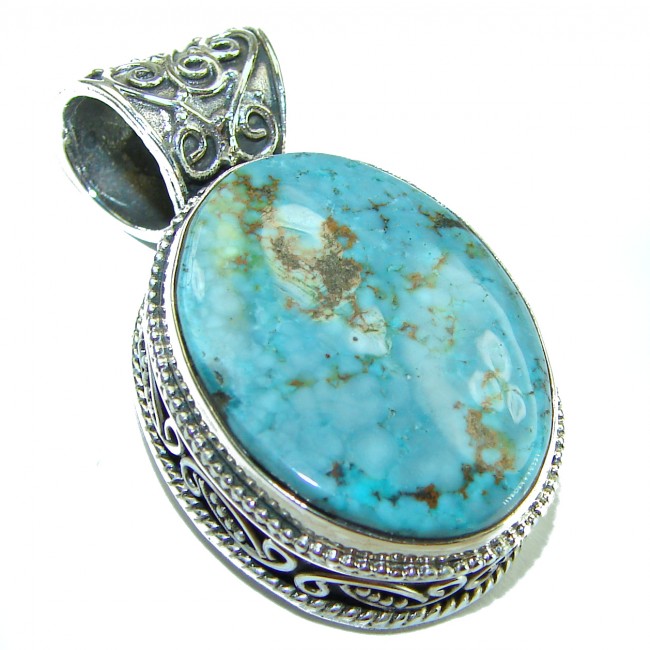 Arizona Beauty Natural Turquoise .925 Sterling Silver handmade pendant