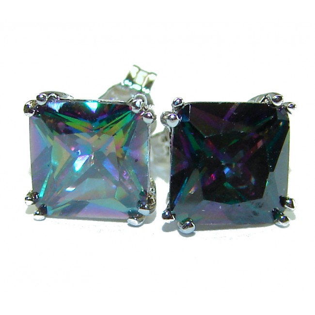 Mystical Eye Rainbow Magic Topaz .925 Sterling Silver earrings