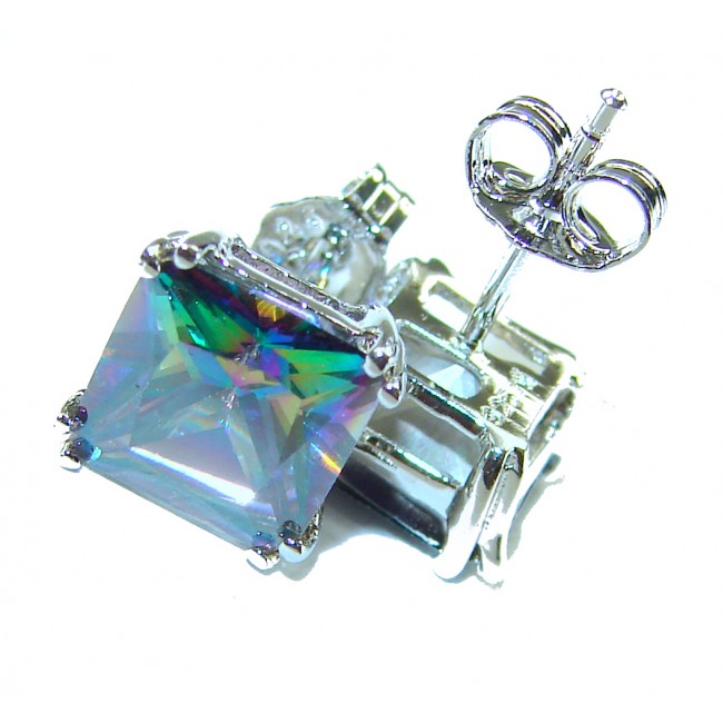 Mystical Eye Rainbow Magic Topaz .925 Sterling Silver earrings