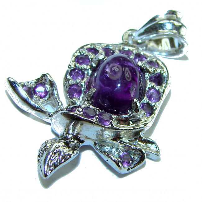 4.5 carat Amethyst .925 Sterling Silver handcrafted Pendant