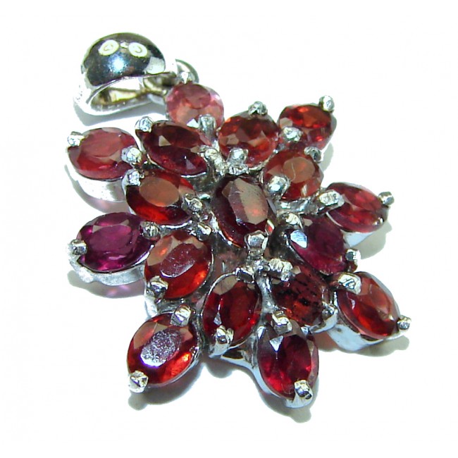 Carmen authentic 6.5 carat Garnet .925 Sterling Silver handcrafted pendant