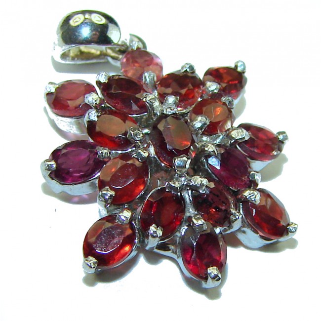 Carmen authentic 6.5 carat Garnet .925 Sterling Silver handcrafted pendant