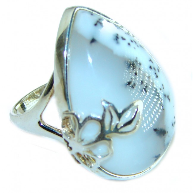 Top Quality Dendritic Agate .925 Sterling Silver handcrafted Ring s. 8