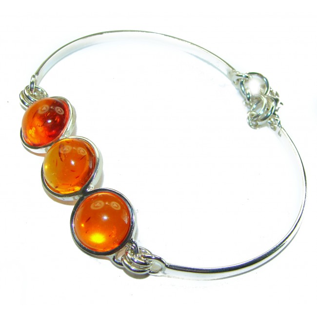 Excellent Baltic Amber .925 Sterling Silver entirely handcrafted Bracelet