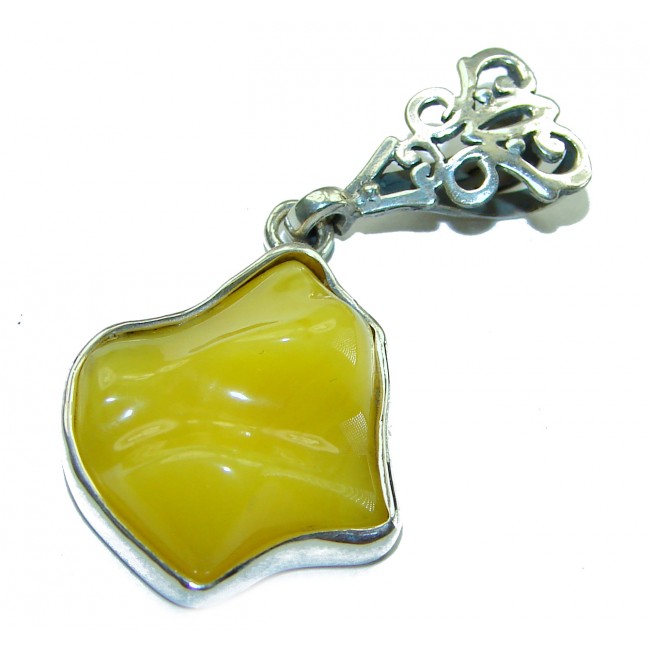 Authentic Baltic Amber .925 Sterling Silver handmade Pendant