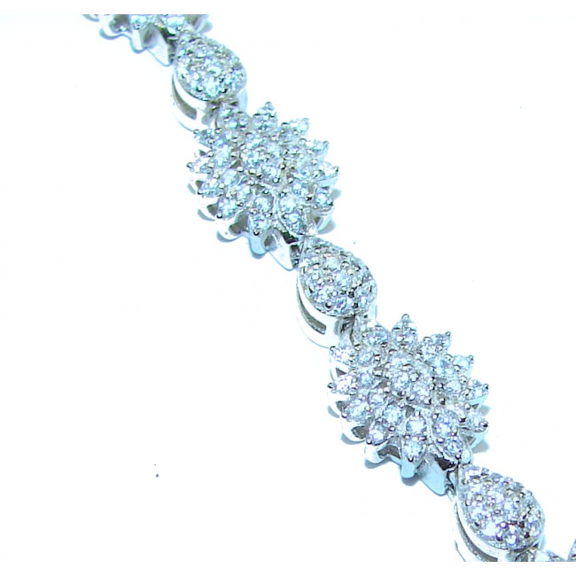 Graceful White Topaz .925 Sterling Silver handcrafted Bracelet