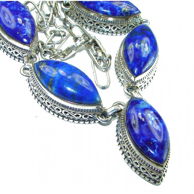 One in the world Style authentic Lapis Lazuli .925 Sterling Silver handmade necklace