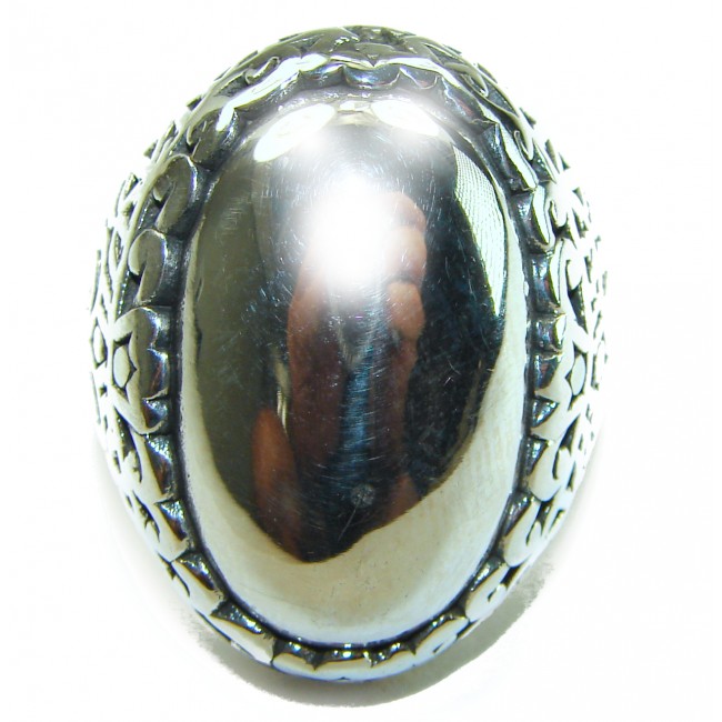 Large Bali made .925 Sterling Silver ring size 7