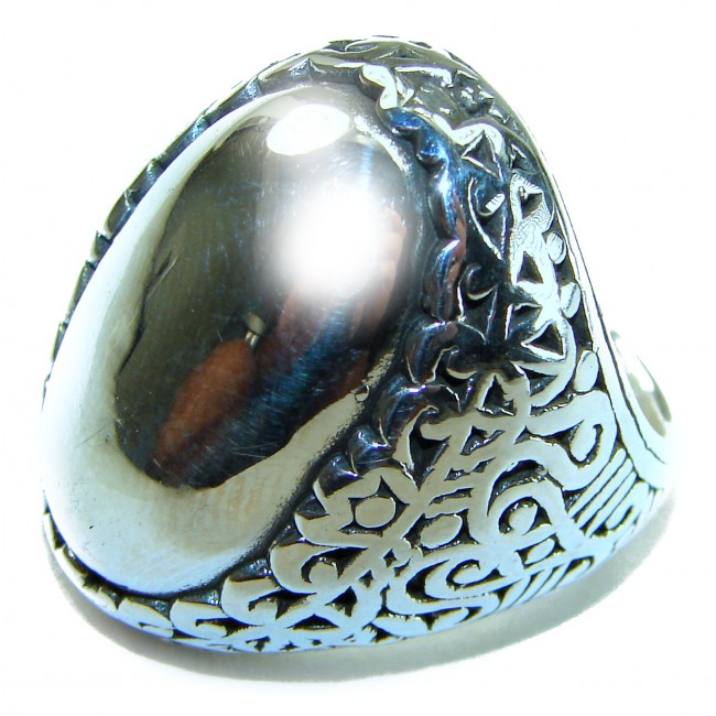 Large Bali made .925 Sterling Silver ring size 7