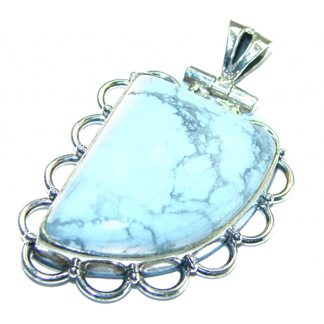 Secret White Howlite .925 Sterling Silver Pendant