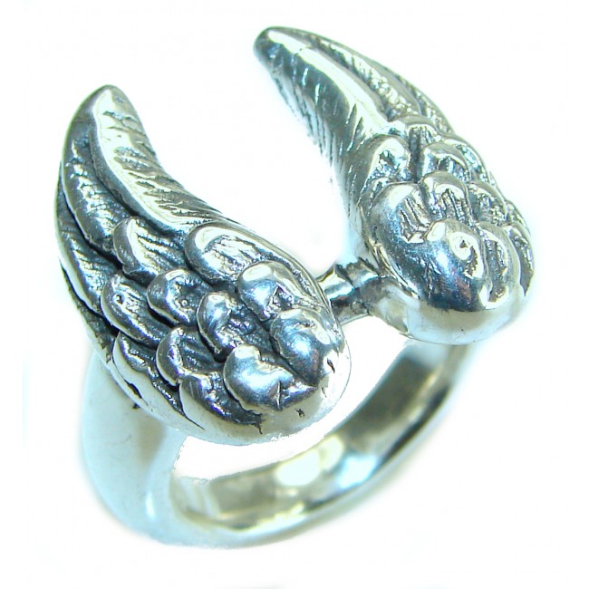 Angel's Wings Bali made .925 Sterling Silver handcrafted Ring s. 7