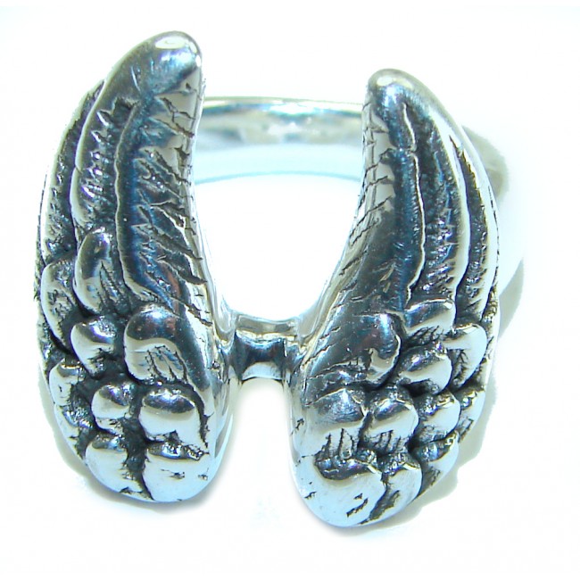 Angel's Wings Bali made .925 Sterling Silver handcrafted Ring s. 7