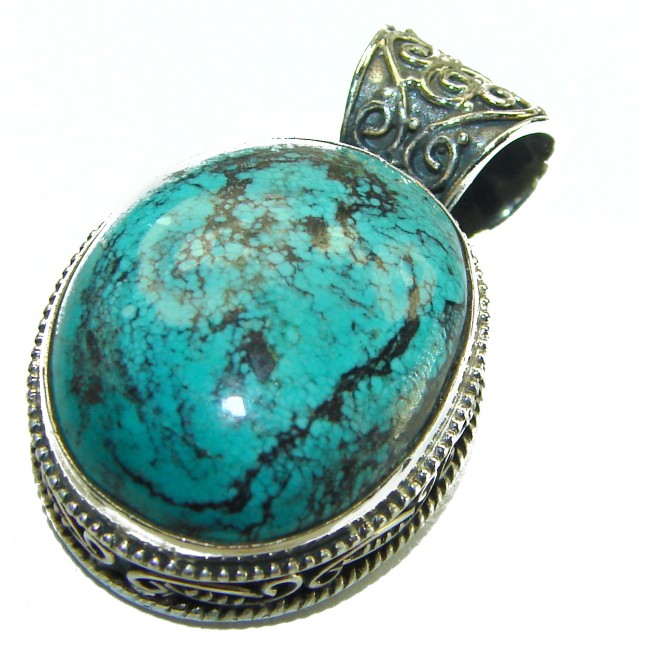 Arizona Beauty Natural Turquoise .925 Sterling Silver handmade pendant