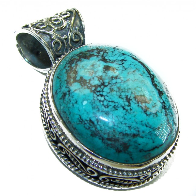 Arizona Beauty Natural Turquoise .925 Sterling Silver handmade pendant