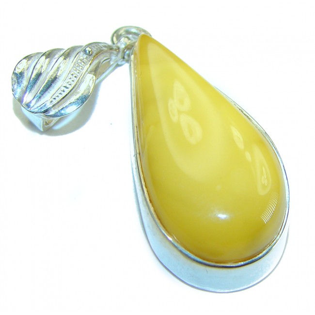 Authentic Butterscotch Baltic Amber .925 Sterling Silver handmade Pendant