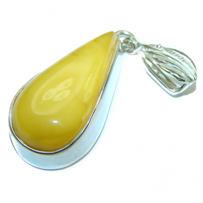 Authentic Butterscotch Baltic Amber .925 Sterling Silver handmade Pendant