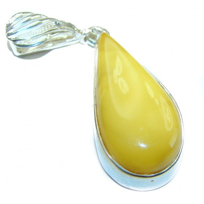 Authentic Butterscotch Baltic Amber .925 Sterling Silver handmade Pendant