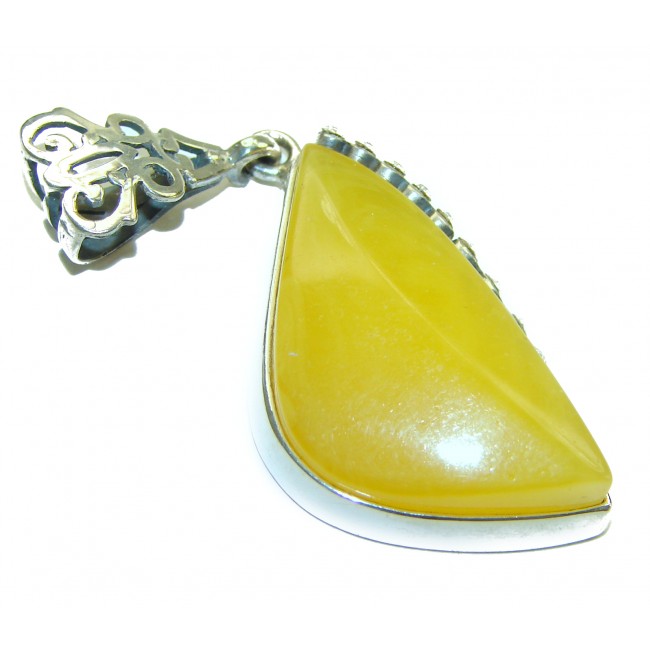 Authentic Butterscotch Baltic Amber .925 Sterling Silver handmade Pendant