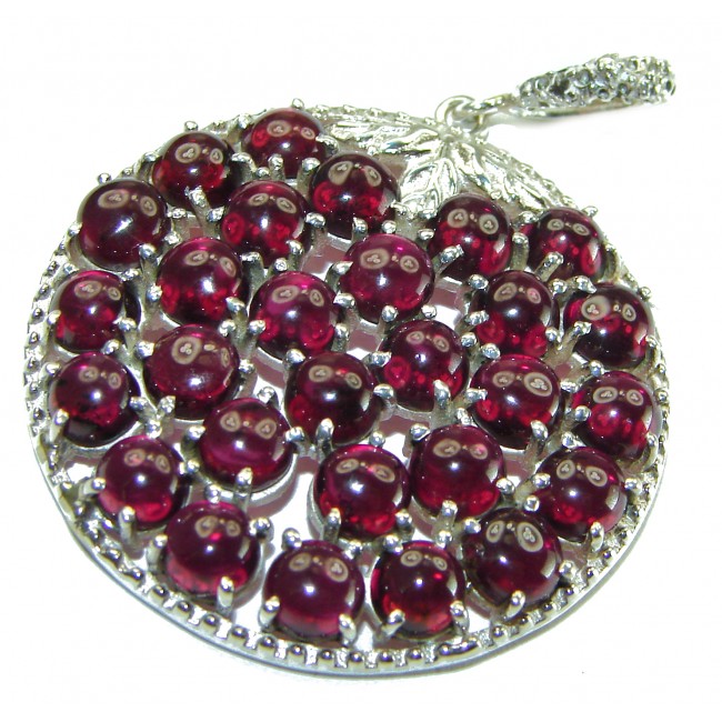 Monica - Genuine 18.5 carat Garnet .925 Sterling Silver handcrafted Pendant