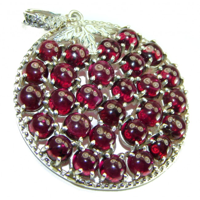 Monica - Genuine 18.5 carat Garnet .925 Sterling Silver handcrafted Pendant