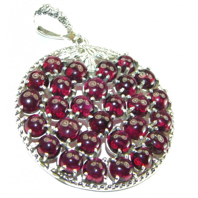 Monica - Genuine 18.5 carat Garnet .925 Sterling Silver handcrafted Pendant