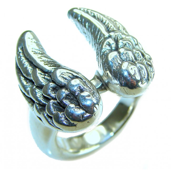 Angel's Wings Bali made .925 Sterling Silver handcrafted Ring s. 7