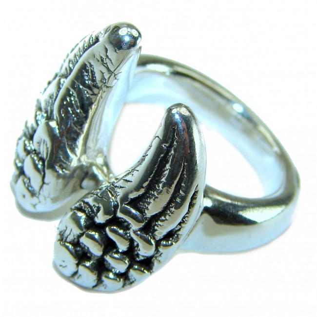 Angel's Wings Bali made .925 Sterling Silver handcrafted Ring s. 7