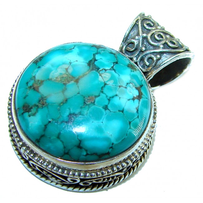 Rare Arizona Beauty Natural Turquoise .925 Sterling Silver handmade pendant