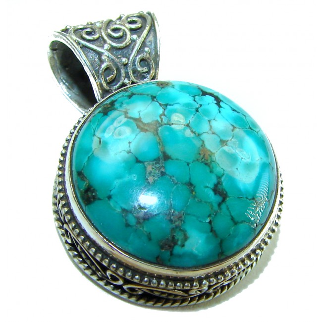 Rare Arizona Beauty Natural Turquoise .925 Sterling Silver handmade pendant