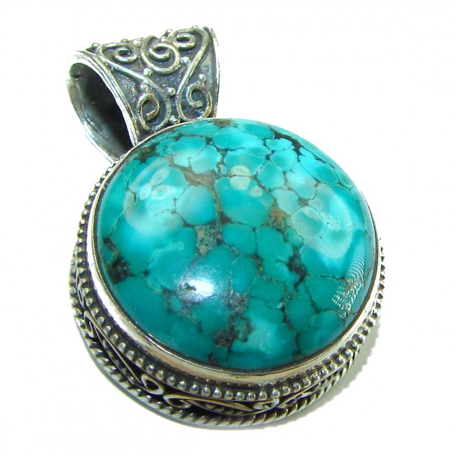 Rare Arizona Beauty Natural Turquoise .925 Sterling Silver handmade pendant