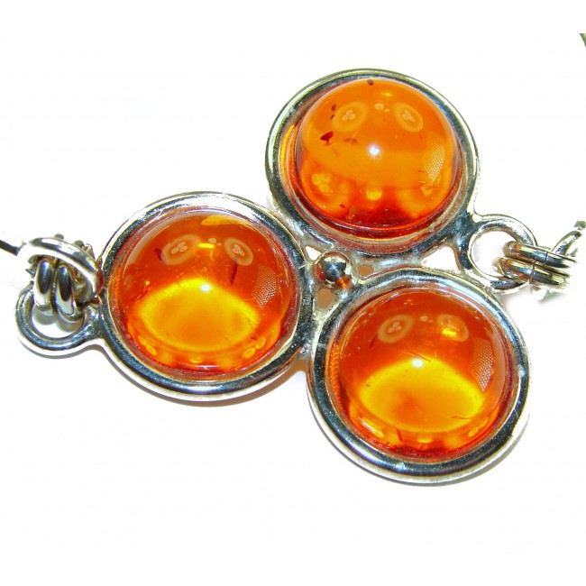 Excellent Baltic Amber .925 Sterling Silver entirely handcrafted Bracelet