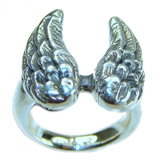 Angel's Wings Bali made .925 Sterling Silver handcrafted Ring s. 7