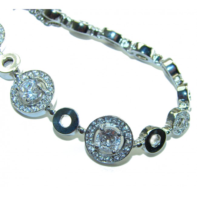 Dazzling Star Exclusive White Topaz .925 Sterling Silver handcrafted .925 Sterling Silver Bracelet