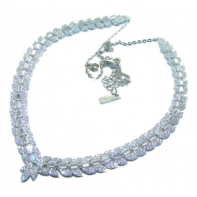 Exclusive White Topaz .925 Sterling Silver handcrafted necklace