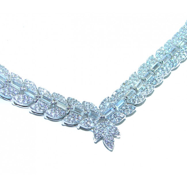 Exclusive White Topaz .925 Sterling Silver handcrafted necklace