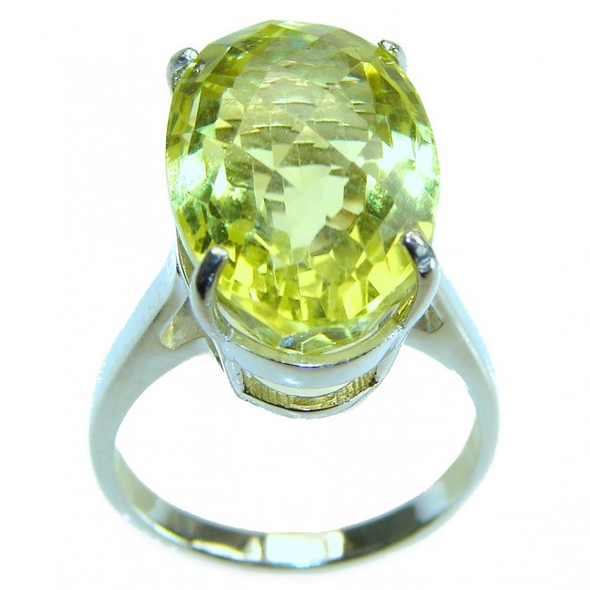 Sahara Sun 8.8 carat Genuine Citrine .925 Sterling Silver handcrafted ring size 7