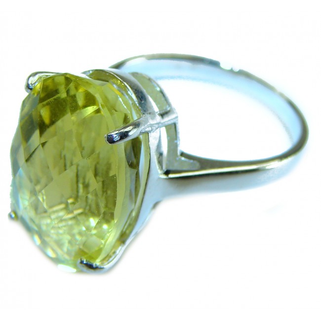 Sahara Sun 8.8 carat Genuine Citrine .925 Sterling Silver handcrafted ring size 7