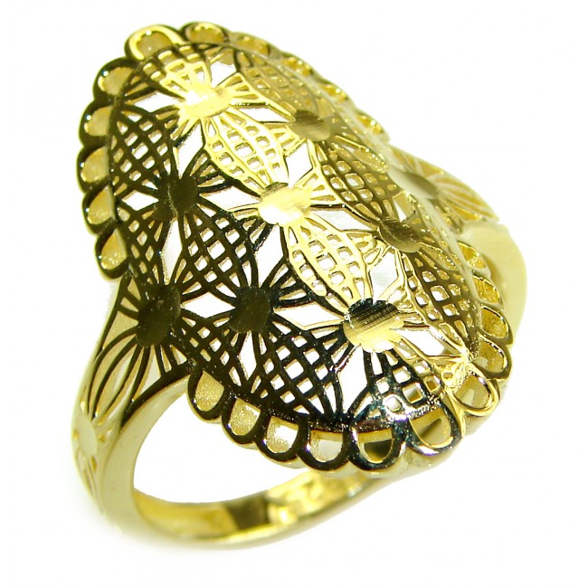 14K Gold over .925 Sterling Silver handcrafted ring size 9