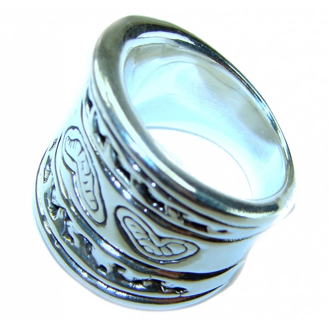 Large Bali made .925 Sterling Silver handcrafted Ring s. 6