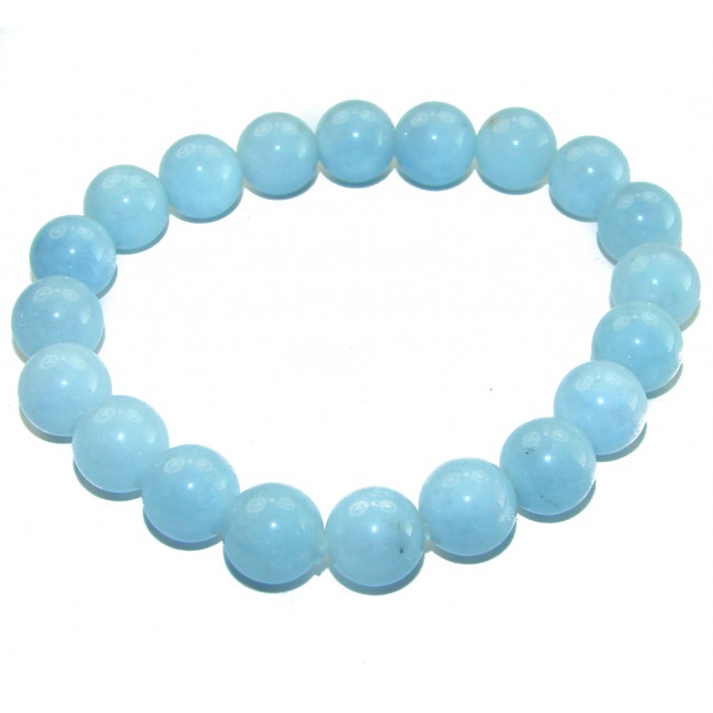 Incredible Genuine Angelite handcrafted stretch Bracelet