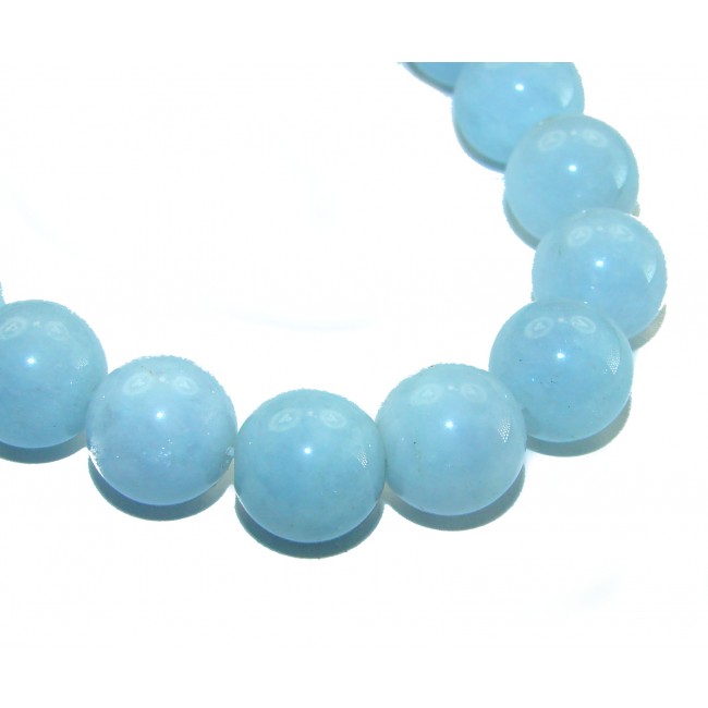 Incredible Genuine Angelite handcrafted stretch Bracelet