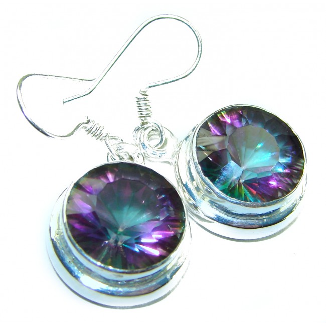 Mystical Eye Rainbow Magic Topaz .925 Sterling Silver earrings