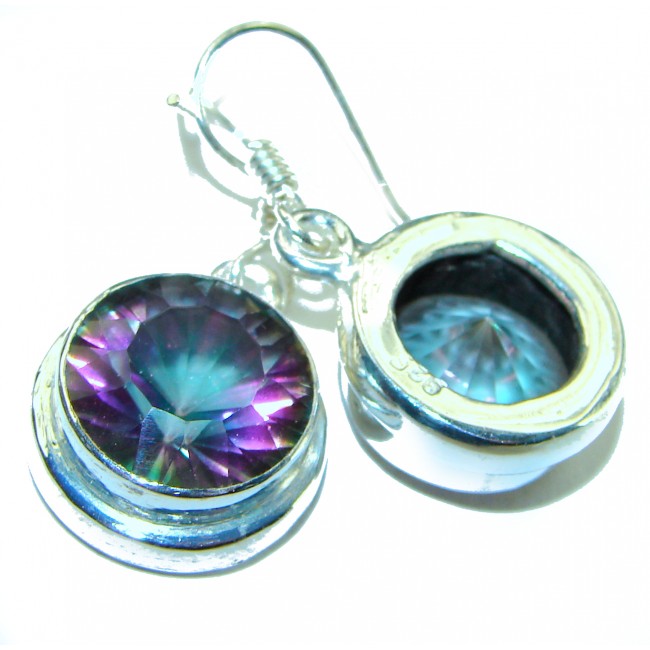 Mystical Eye Rainbow Magic Topaz .925 Sterling Silver earrings