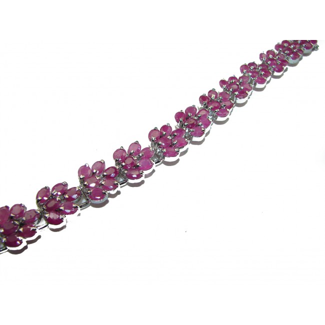 Emily 142.2 carat authentic Ruby .925 Sterling Silver handcrafted Statement Bracelet