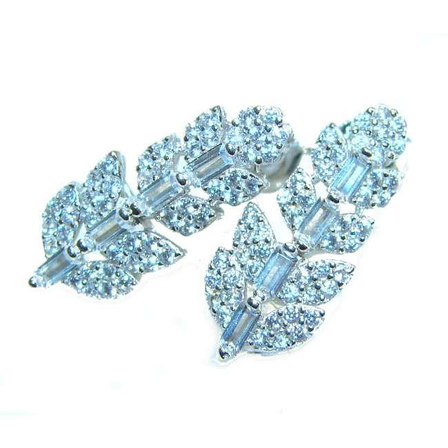 Exclusive White Topaz .925 Sterling Silver .925 Sterling Silver handcrafted Earrings