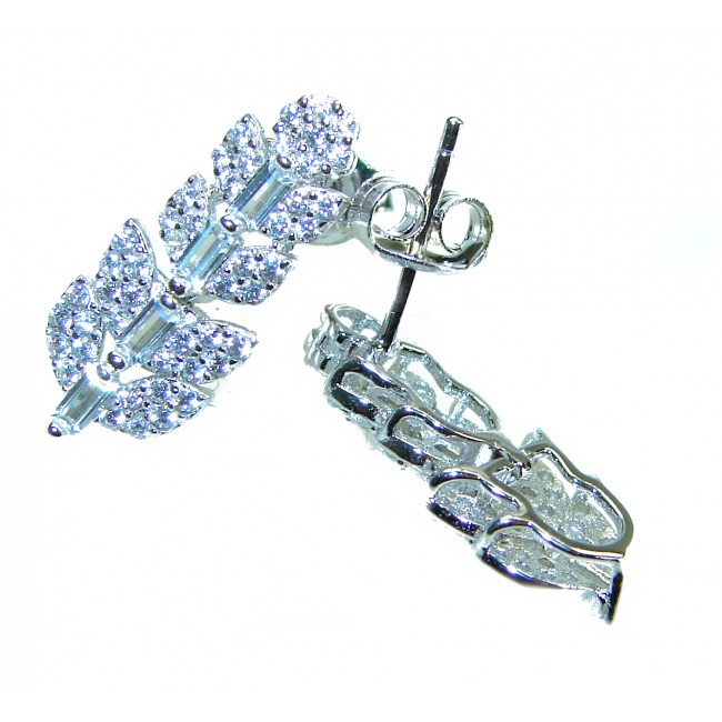 Exclusive White Topaz .925 Sterling Silver .925 Sterling Silver handcrafted Earrings