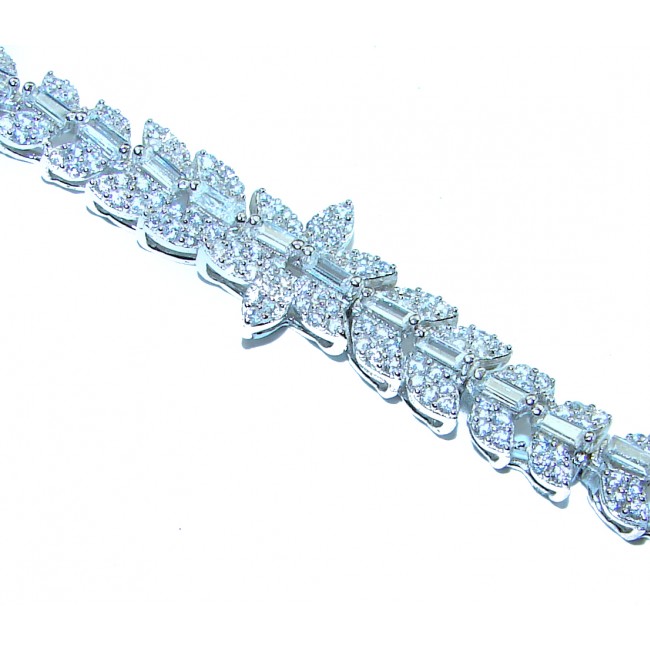 Dazzling Star Exclusive White Topaz .925 Sterling Silver handcrafted .925 Sterling Silver Bracelet